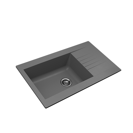 Single Bowl Fibr Composite Kitchen Sinks Grey