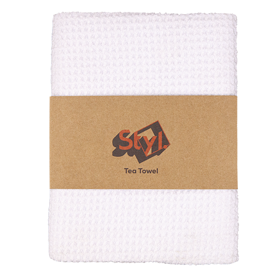 microfibre tea towel white