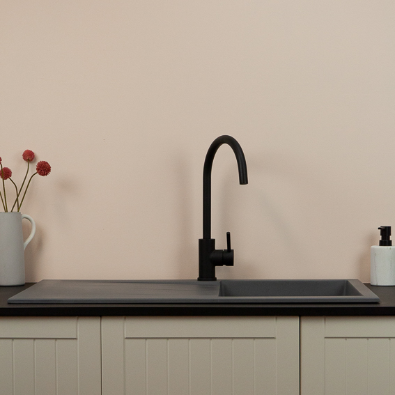 Single Bowl Granite Kitchen Sink Concrete Grey