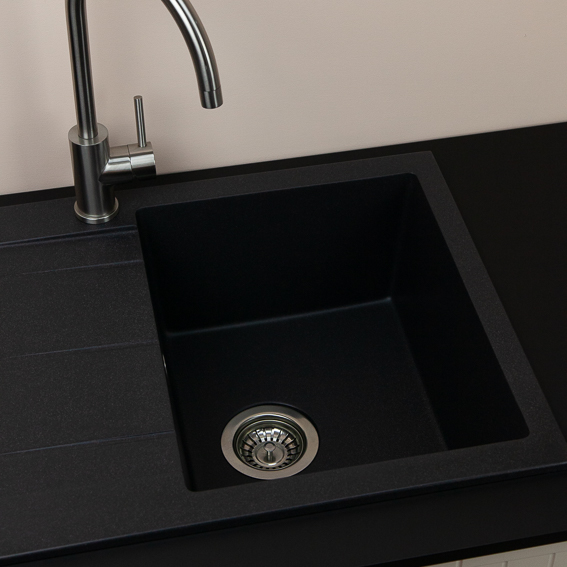 Carbon Single Bowl Drainer Granite Sink