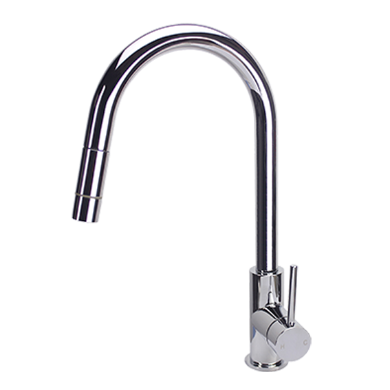 Chrome Pull-Out Sink Mixer Tap: Experience the convenience of a pull-out sink mixer tap, offering extended reach and effortless cleaning