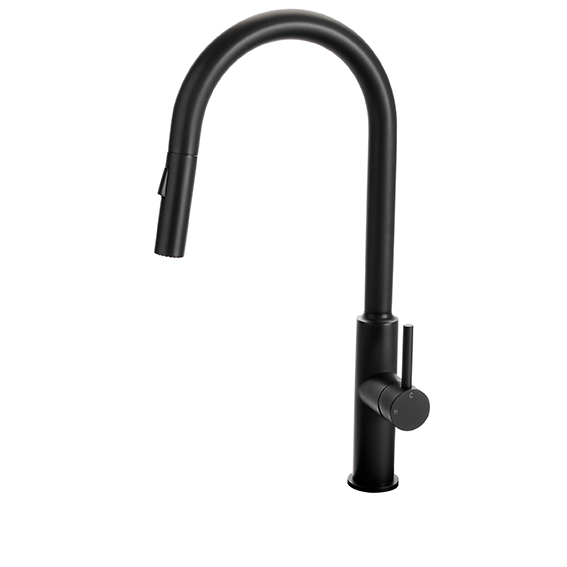 PVD matte black pull out mixer